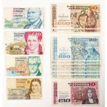 Central Bank of Ireland, 'B' and 'C' Series banknotes, collection of twelve Series 'B' banknotes,