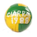 Kerry Minor Football team 1988 painted team photograph ball, signed by Charlie Nelligan, Eoin '