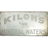 Kiloh's Mineral Water, Cork, mirror, c.1902, centred by a stag, 24" x 48" (61 x 122cm) With original