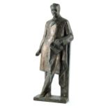 Roger Casement bronzed metal figure of the revolutionary leader wearing frock coat and holding a