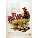 Cinema posters. Rio Bravo, Warner Brothers, 1959, German A1 33" X 24" (84 x 60cm).