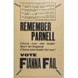Election poster, 1932 General Election. Remember Parnell! Choose your own leader. Don't let