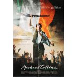 Cinema poster. Michael Collins (1996) starring Liam Neeson, Julia Roberts and Alan Rickman, US One