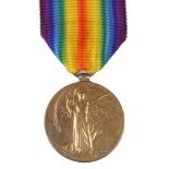 Great War Victory medal to Royal Dublin Fusilier, discharged due to wounds, PTE. E.YARR. R.D.FUS.
