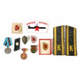 Post War Eastern Bloc, uniform items, medals and badges. East German Ministry for State Security,