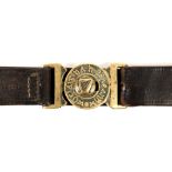 1916 Irish Volunteers uniform belt buckle. A cast brass, two-piece belt-buckle centred with relief