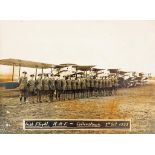 Irish Flight. RAF Collinstown, 7th Oct. 1922. Officers, NCO's and airmen of the Irish Flight