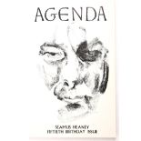 Heaney, Seamus. Agenda, Seamus Heaney: 50th Birthday Issue, signed. Cookson, William & Dale,