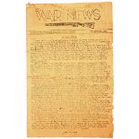 War News, 17 February 1940, Issued by the Republican Publicity Bureau, Belfast. mimeographed