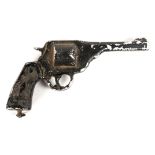 A full-size cast aluminium dummy Webley revolver, reputed to have been cast in Broadstone railway