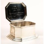 Horse Racing, a George V silver box presented to horse trainer Cecil Boyd Rochfort (C.B.R.) from