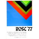 1977 Rosc Exhibition poster. A double-crown, silk-screen printed poster, after a design by Patrick