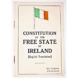 Constitution of the Free State of Ireland [English Translation], Stationary Office, Dublin, 1922,