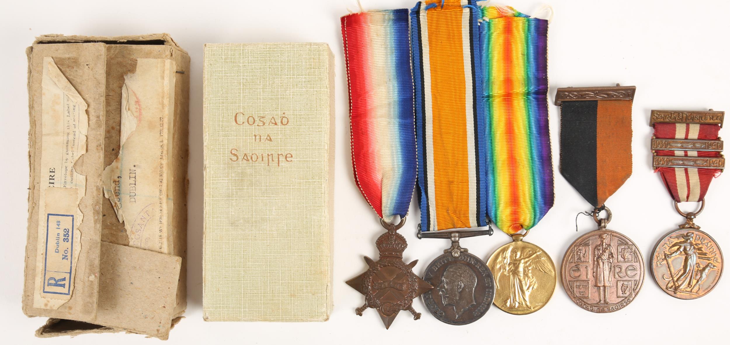 1914-18 trio and War of Independence Medals to Despatch Rider James Skinner from Ringsend, Dublin. - Image 4 of 4