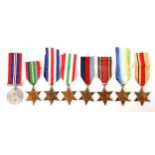 1939-1945 British campaign medals and awards. 1939-1945 Star, Burma Star, Italy Star, Africa Star,