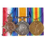 Great War trio Royal Dublin Fusilier. 1914-15 Star, British War Medal and Victory Medal to 14949.