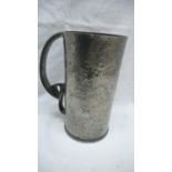 Archibald Knox for Liberty & Co. English Pewter planished tankard with whiplash knot handle, No