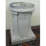 Liberty's buff glazed terracotta plinth for an urn designed by Archibald Knox - height 55cms