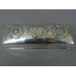 Omar Ramsden & Alwyn C.E. Carr - A chased silver Jewellery box with Rose & Thistle decoration and