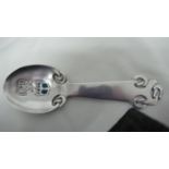 Archibald Knox for Liberty & Co - Cymric silver and enamel coronation spoon for Edward VII