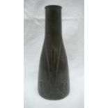 Archibald Knox for Liberty & Co. Tudric Pewter bottle vase with seed and stem decoration, No.