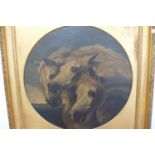 J.F.Herring, 19thC English School, 'The Pharoahs Horses', oil on canvas, circular 24ins diameter