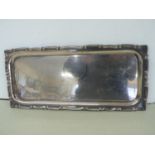 GV silver rectangular tray with shaped border - Sheffield 1912 - 44 ozt. - Maker J.R.