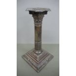Edwardian loaded silver column candle stick -Sheffield 1906 - Maker James Dixon & Sons - ht. 10 ins