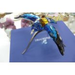 Swarovski impressive coloured crystal bird in flight Boxed