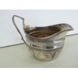 GIII oval silver cream jug - London 1803 - 4. 50 ozt