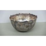 Edwardian silver fruit bowl in the Art Nouveau style - Sheffield 1902 - 14 ozt - Maker Atkin Bros