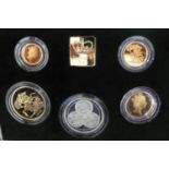 1993 Uk gold proof sovereign Pistrucci centenary collection 1893-1993 four coin set plus two £5, £