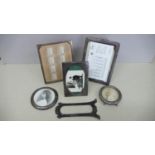 Six silver photograph frames largest 5.5 x 4.5 ins