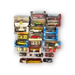 Eighteen various scale model die-cast vehicles by Corgi, Jada, Road Signature, Matchbox, Metal Speed