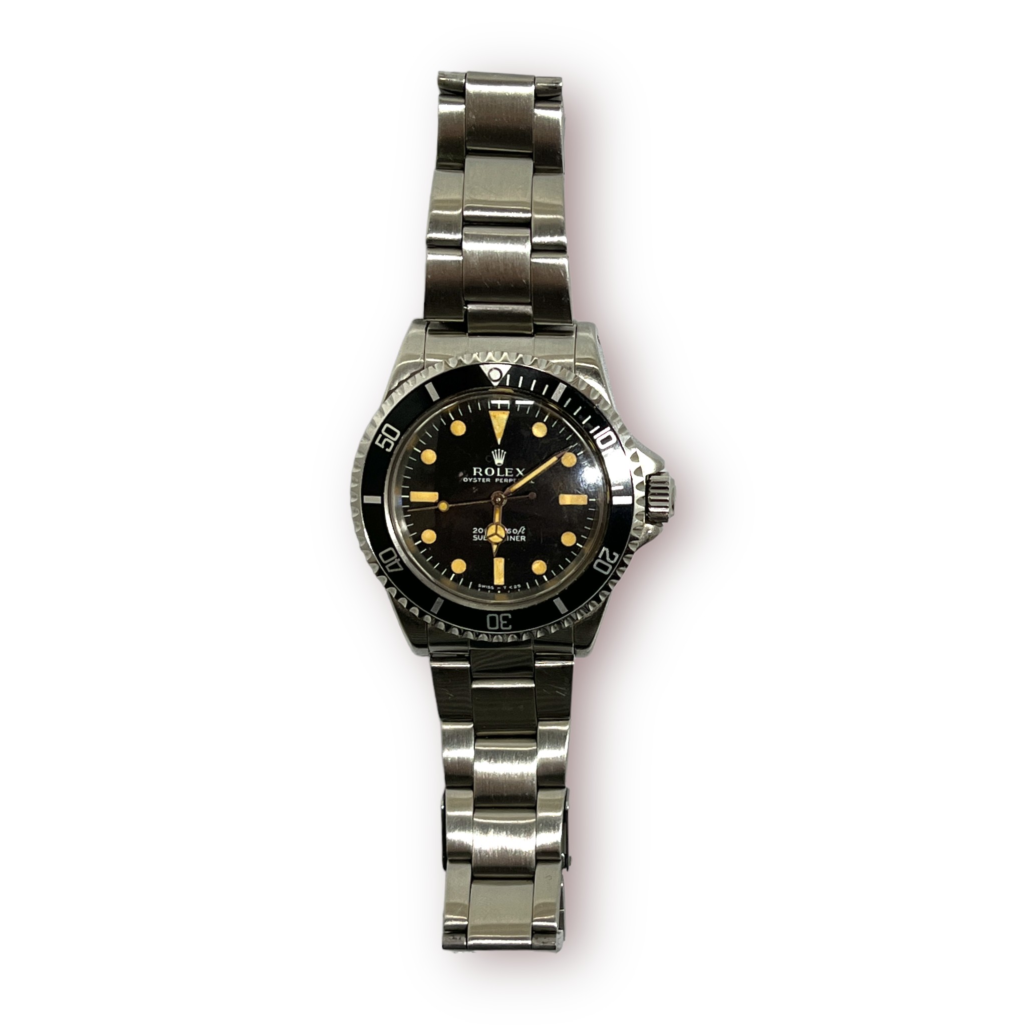 A Gents Stainless Steel Rolex Submariner Automatic Wristwatch, model 5513, C.1970, the black - Image 2 of 3