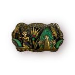 An Egyptian Revival brooch, probably by Max Neiger/ Neiger Brothers, the yellow metal, filigree