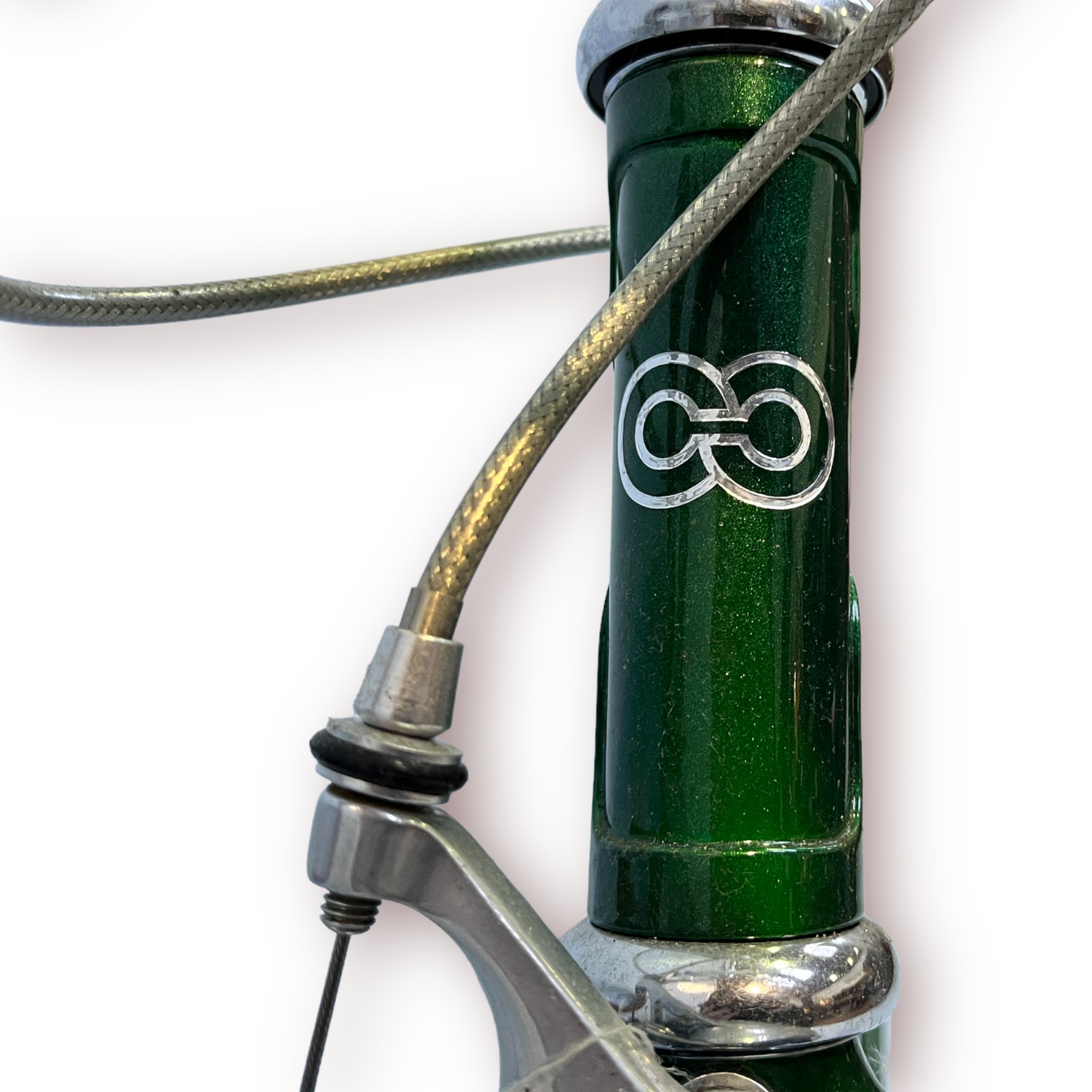 A Creme 'Echo Series' hand-built road bike/ Cycle, 20.5" lugged frame in Emerald Green, Rolls San - Image 3 of 3