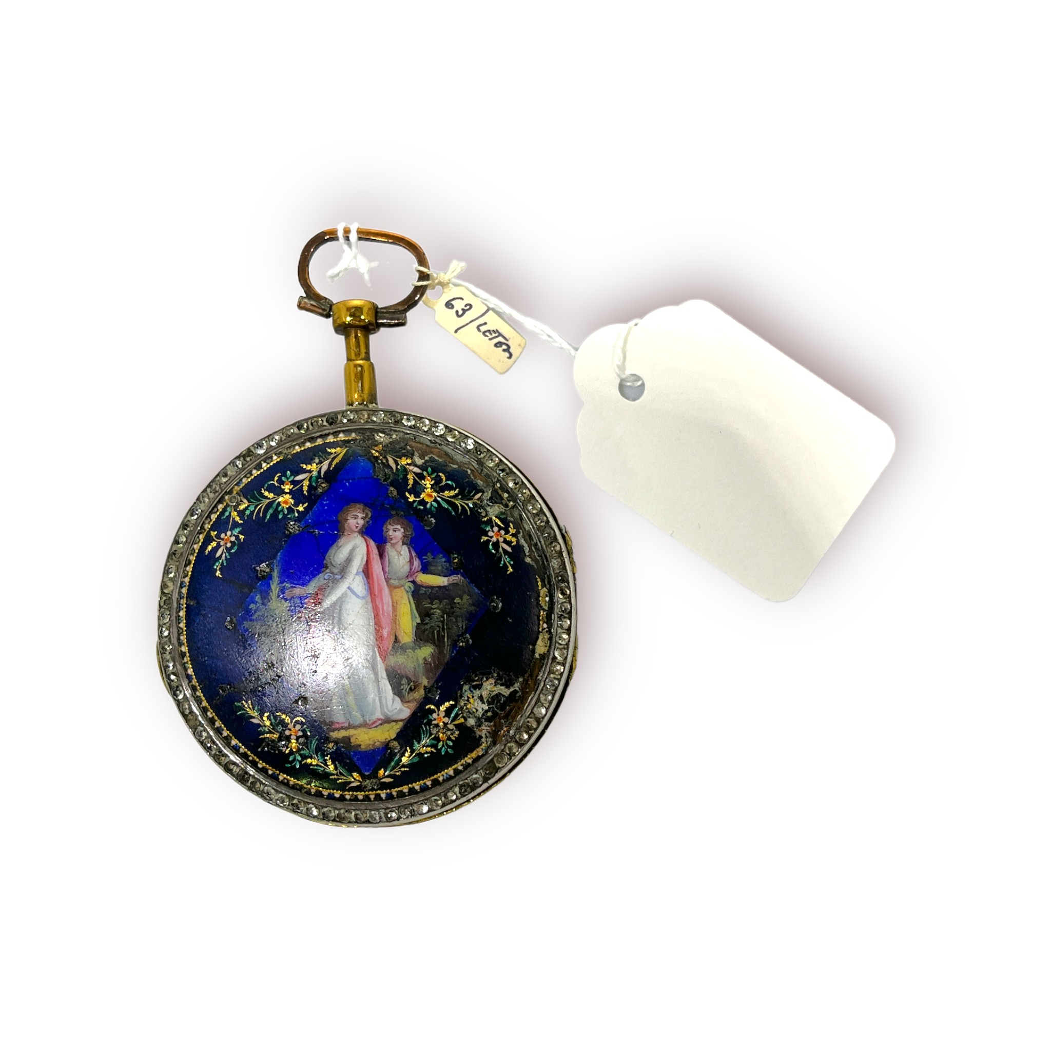 A 19th century Swiss open-face key wind gilt pocket watch by Fres. Veigneur, a Geneve, - Image 2 of 2