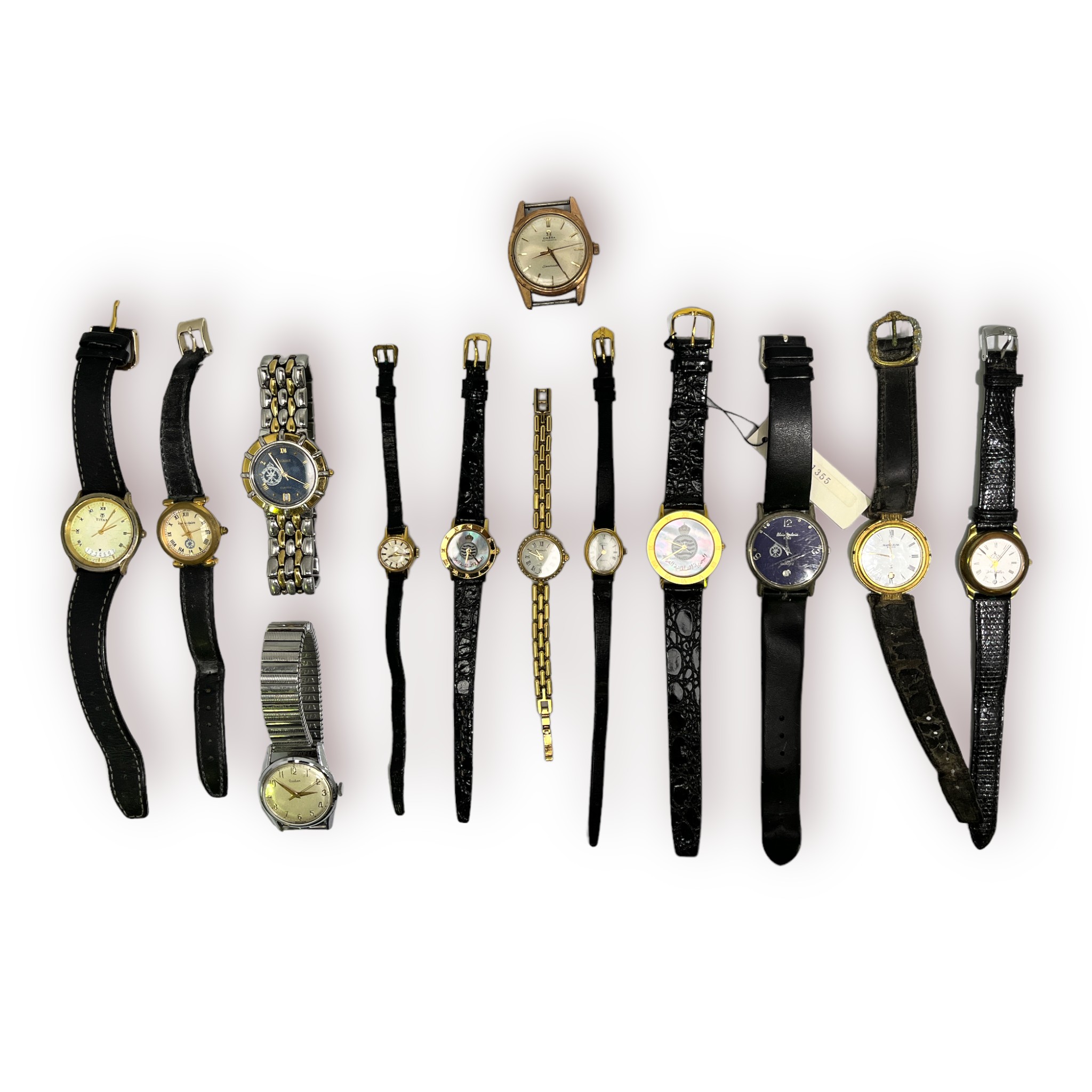 A small collection of thirteen assorted watches, comprising a gents Omega Seamaster Automatic, the