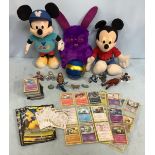 A quantity of modern Pokemon cards, predominantly Sword & Shield, together with two Disney talking