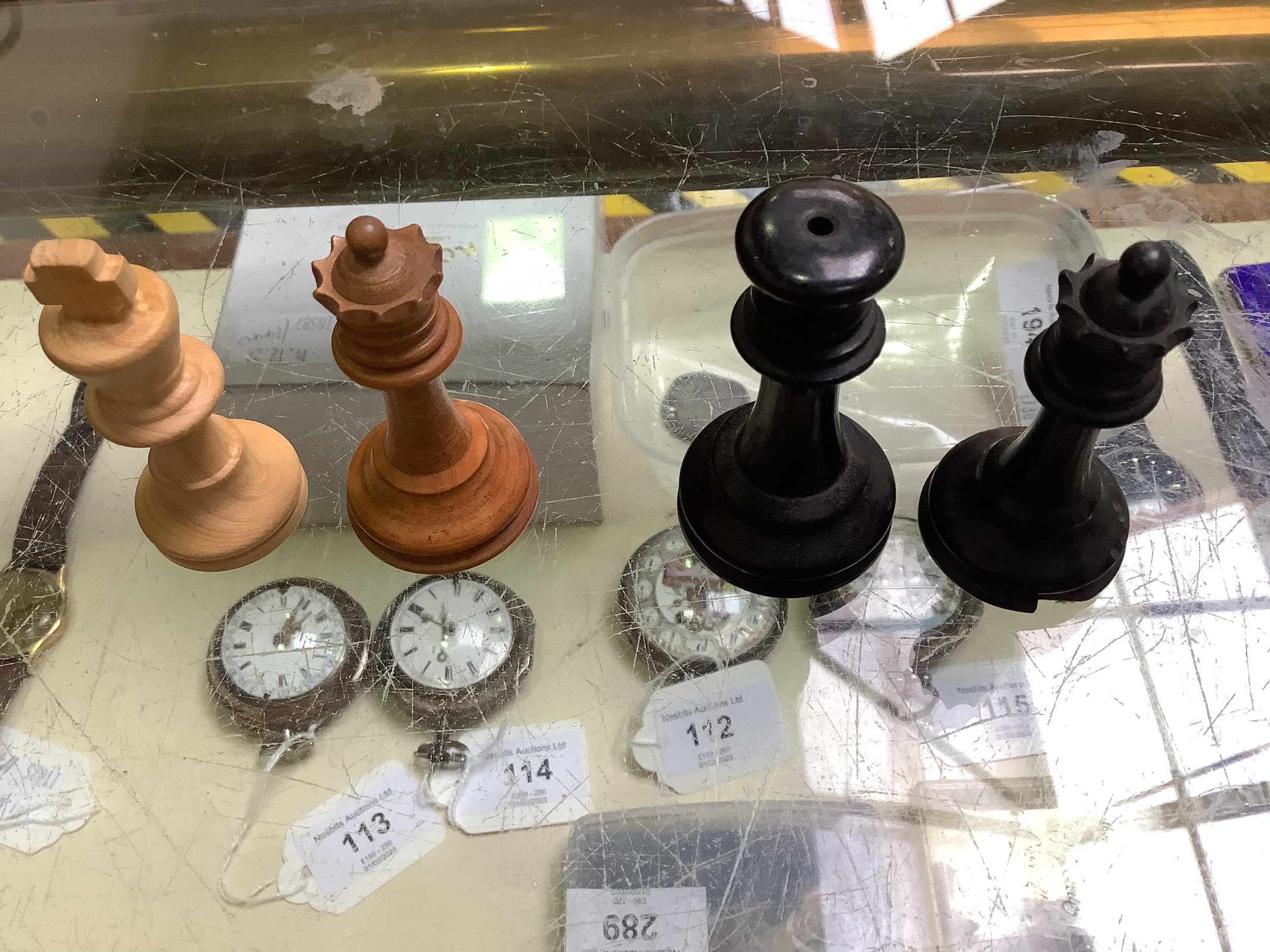 Two glass chess sets, with glass board and a wooden Staunton pattern chess set, together with two - Image 11 of 15