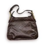 GUCCI GG Guccissima princy leather hobo shoulder bag, size:W 14.6x H 11.4x D 1.2" Shoulder Drop 11.