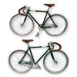 A Creme 'Echo Series' hand-built road bike/ Cycle, 20.5" lugged frame in Emerald Green, Rolls San