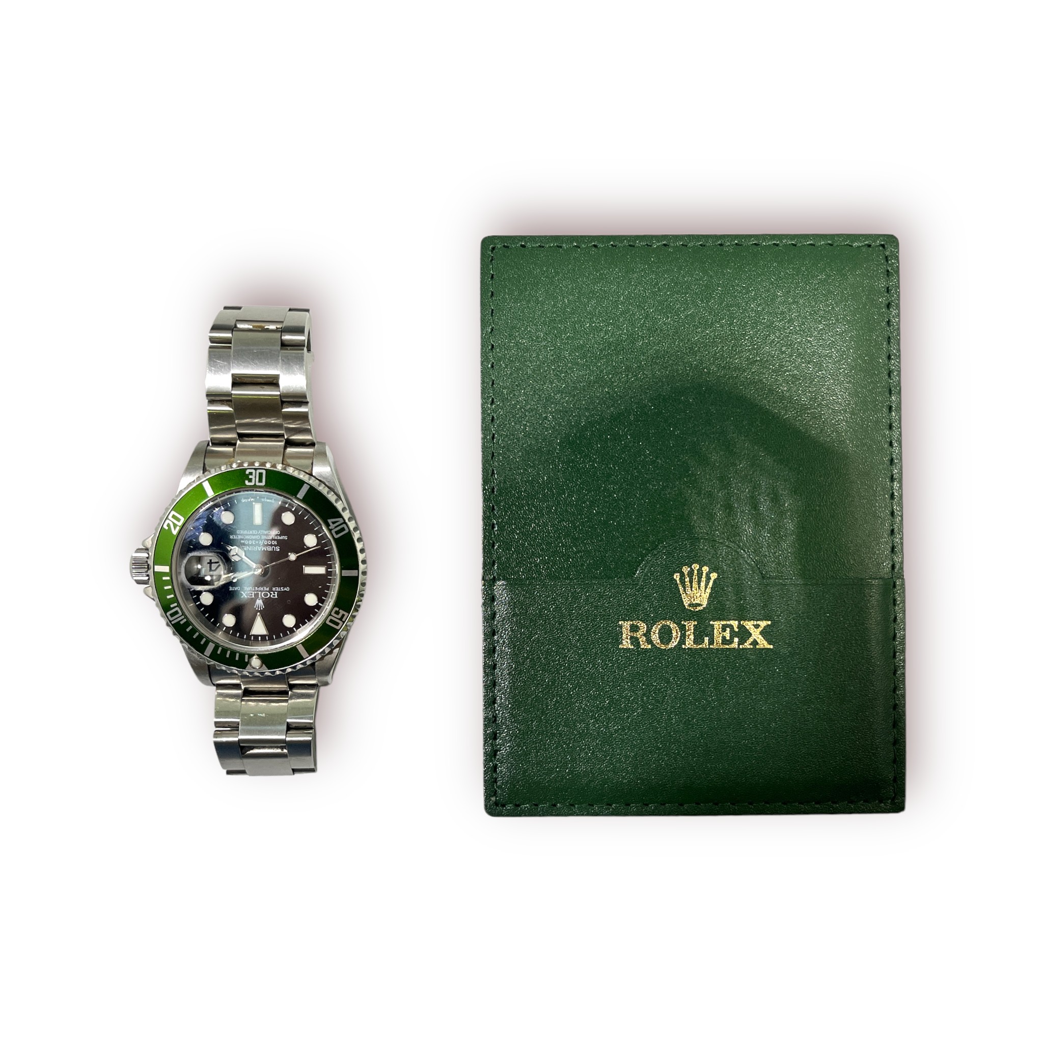 A gents stainless steel Rolex Submariner model ‘16610TLV’, ‘The Kermit’, C.2004, the black dial with - Image 3 of 5