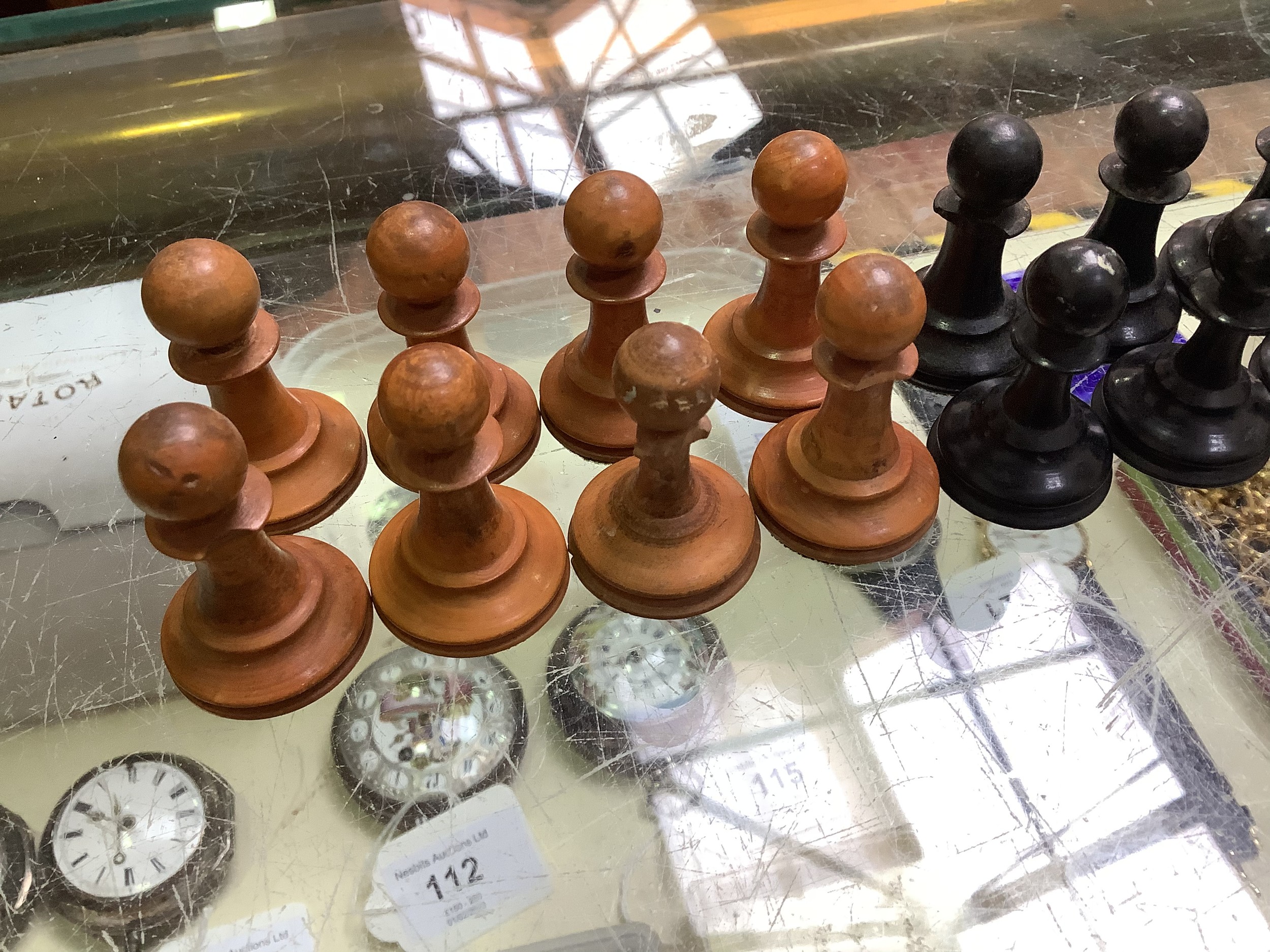 Two glass chess sets, with glass board and a wooden Staunton pattern chess set, together with two - Image 7 of 15