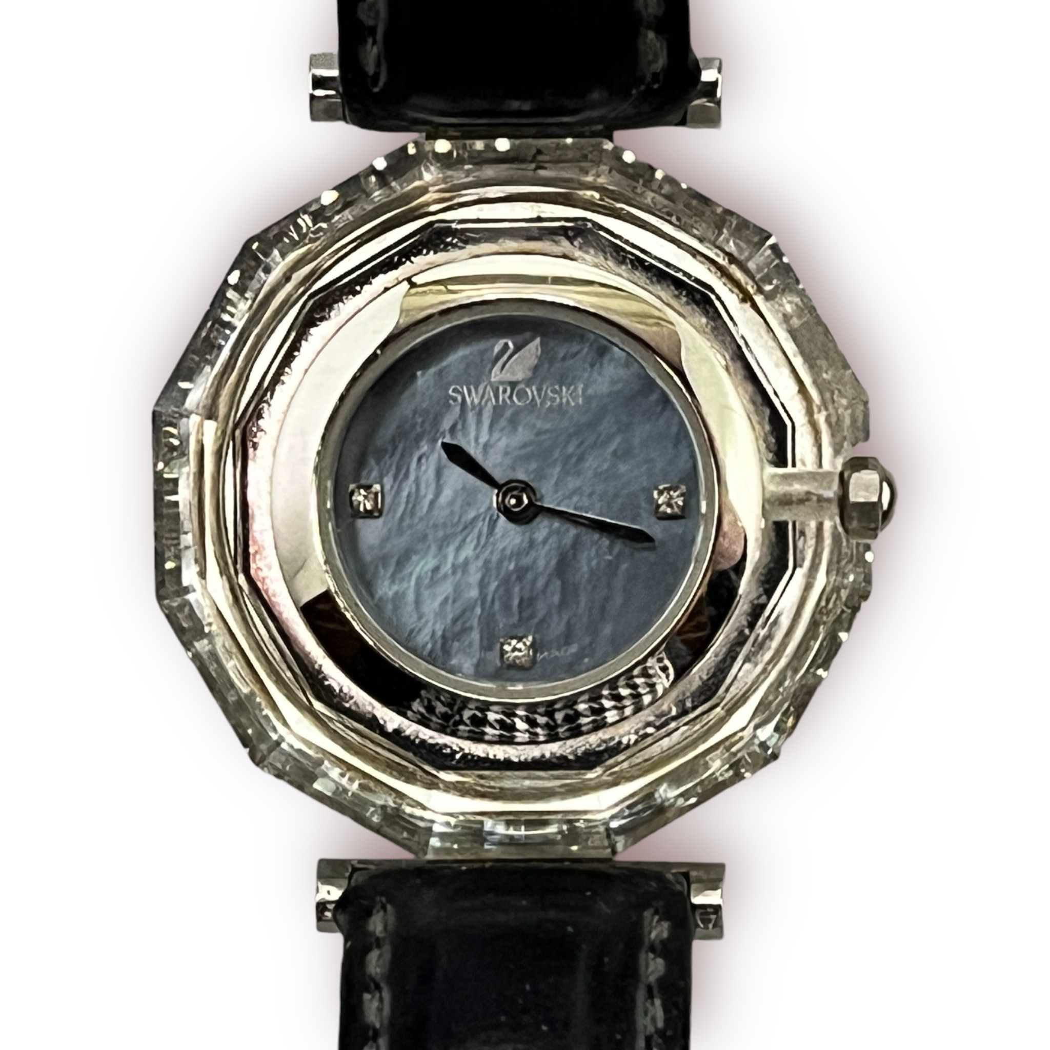 Six assorted ladies wristwatches including a gold-plated Versace example, two by Swarovski, a - Image 6 of 7