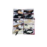 Ten pairs of various Salvatore Ferragamo ladys shoes, all boxed, all Size UK 4, Europe 37. (