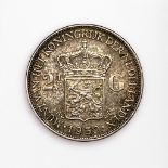 A 1939 Netherlands 2 1/2 Gulden Guilders, weight 25.1g, 37.8mm, Condition: In our opinion about EF