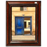 Angelo Mozziconacci, (Italian b.1939), 'Porte Bleue,' study of a blue door and building facade in