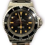 A Gents Stainless Steel Rolex Submariner Automatic Wristwatch, model 5513, C.1970, the black